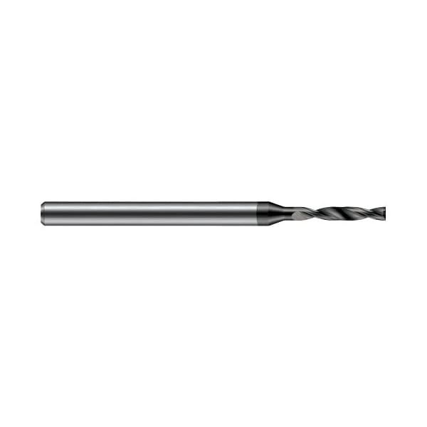 0.032in. Drill dia x 0.216in. Flute Length Carbide HP Drill for Flat Bottom, 2 Flutes, AlTiN Coated